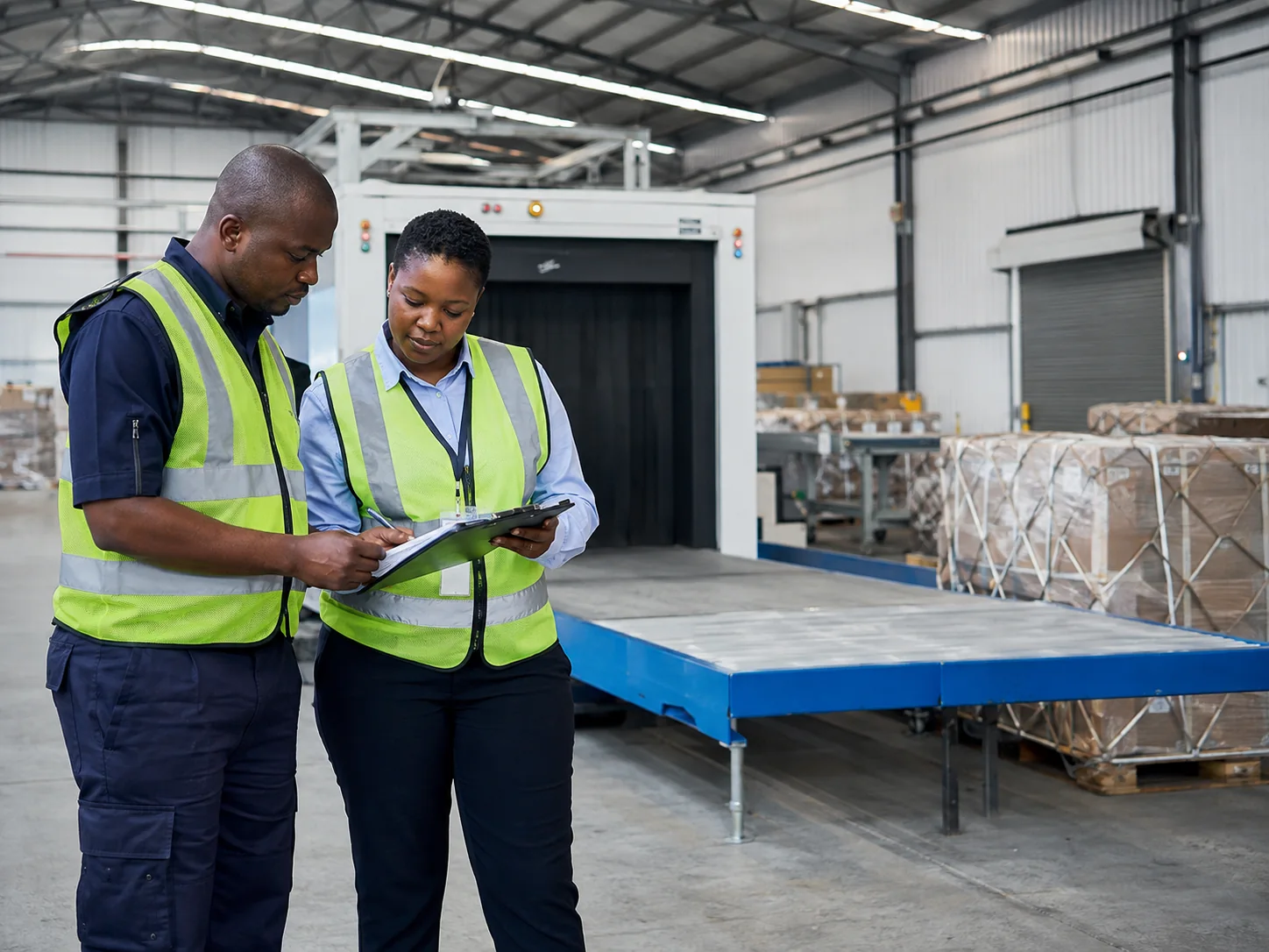 Aviation compliance inspection in an air cargo facility